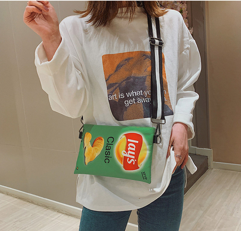 Bolso Bandolera Divertido De Patatas Fritas Bolsa De Lona Para Mujeres Moda  Mini