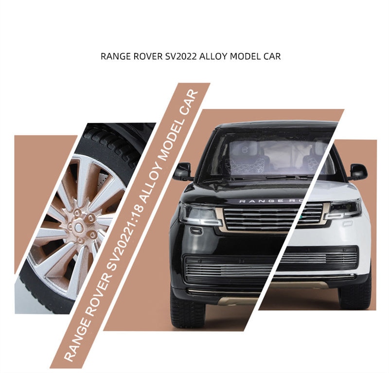 2023 1/18 Land Range Rover SUV Alloy Car Model Diecast Metal Off