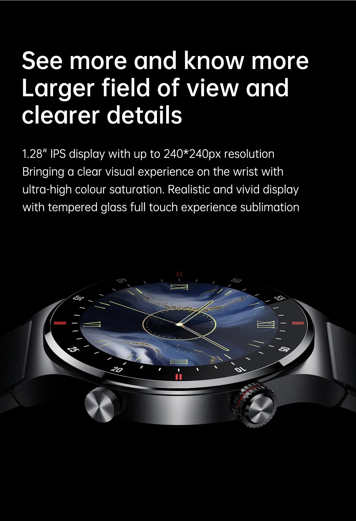 Smart Watch Men's Full Touch Screen Sports Fitness NFC Watch Bluetooth  Calling